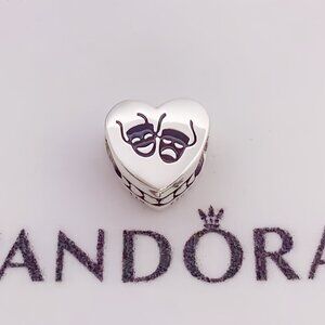 Pandora The World Is Your Stage Theater Mask Heart Charm